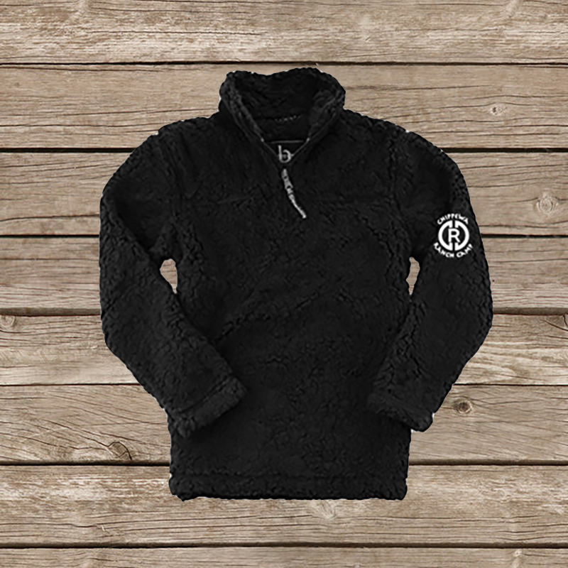 mens grey sherpa pullover